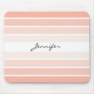 Monogram Trendy Coral Pastel Minimalistisch Mousep Mousepad
