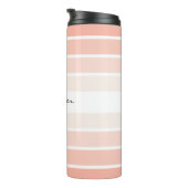 Monogram Trendy Coral Pastel Thermal Tumbler Thermosbecher (Nach rechts gedreht)