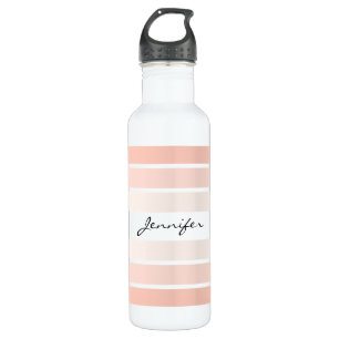 Monogram Trendy Coral Pastel Water Flasche Edelstahlflasche