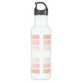 Monogram Trendy Coral Pastel Water Flasche Edelstahlflasche (Rückseite)