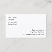 Monogram Trendy Designer Business Cards Visitenkarte (Rückseite)