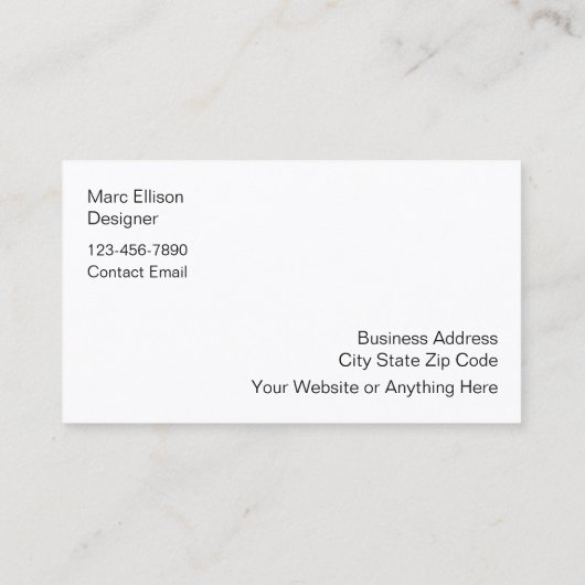 Monogram Trendy Designer Business Cards Visitenkarte (Rückseite)