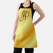 Monogram Trendy Elegant Gold Look Template Schürze (InSitu)