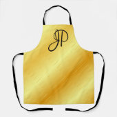 Monogram Trendy Elegant Gold Look Template Schürze (Vorderseite)