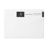 Monogram Trendy Geometric Black Pattern (Rückseite)