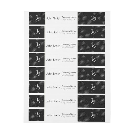 Monogram Trendy Geometric Black Pattern (Bogen)