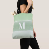 Monogram Trendy Initial Stylish Green Stripes Tasche (Von Nahem)