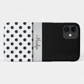 Monogram Trendy Modern Design Case-Mate iPhone Hülle (Rückseite (Horizontal))