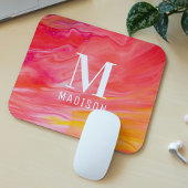 Monogram Trendy Modern Girly Chic Abstrakt Stylish Mousepad