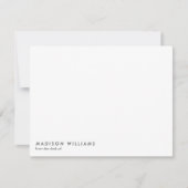 Monogram Trendy Modern Note Mitteilungskarte (Vorderseite)