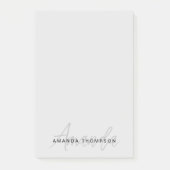 Monogram-Trendy modern Personalisiert mit Namen Post-it Klebezettel (Vorderseite)