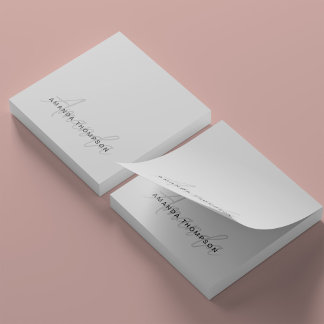 Monogram-Trendy modern Personalisiert mit Namen Post-it Klebezettel
