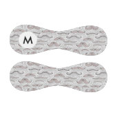 Monogram Trendy Mustache Pattern Baseball (Paneele)