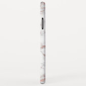 Monogram Trendy Rose Gold & White Marmor Case-Mate iPhone Hülle (Hinten/Rechts)