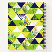 Monogram Trendy Tropical Cockatop Floral Notizblock (Rückseite)