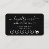 Monogram-Treuekarte für den Schwarzen und Weißen S Treuekarte (Vorderseite)