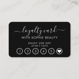 Monogram-Treuekarte für den Schwarzen und Weißen S Treuekarte