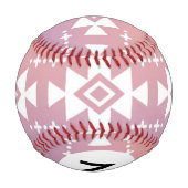 Monogram Tribal azbre ombre Muster Baseball (Rückseite)