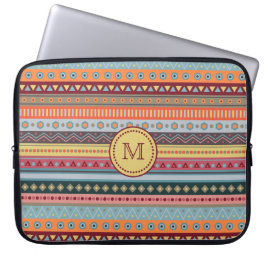 Monogram Tribal farbenfrohe Neopren-Laptop-Sieb Laptopschutzhülle
