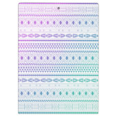 Monogram Tribal Pattern Klemmbrett (Rückseite)