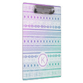Monogram Tribal Pattern Klemmbrett (Rechts)