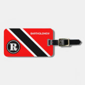 Monogram Triinidad und Tobago Flag Gepäckanhänger (Vorderseite horizontal)