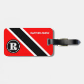 Monogram Triinidad und Tobago Flag Gepäckanhänger (Rückseite horizontal)