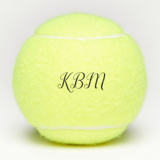 Monogram Triple Initialskript Tennisbälle (Vorderseite)