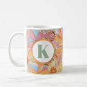 Monogram Trippy Nostalgic Floral Mood Kaffeetasse (Links)