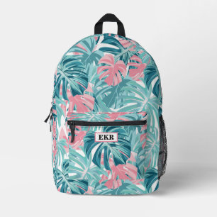 Monogram Tropical Beach Girls School Backpack Bedruckter Rucksack