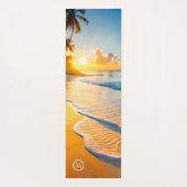 Monogram Tropical Beach Waves Sunset Yogamatte (Rückseite)