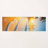 Monogram Tropical Beach Waves Sunset Yogamatte (Vorderseite (Horizontal))