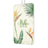 Monogram Tropical Gold Glitzer Palm Foliage Script Autolufterfrischer (Links)