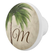 Monogram Tropical Palm Elegant Stilvoll Keramikknauf (Rechts)