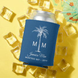 Monogram Tropical Palm Tree Personalized Dosenkühler