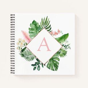 Monogram Tropical Palms Green Notizblock