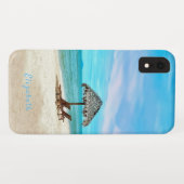 Monogram Tropical Sand Beach Scene Case-Mate iPhone Hülle (Rückseite (Horizontal))