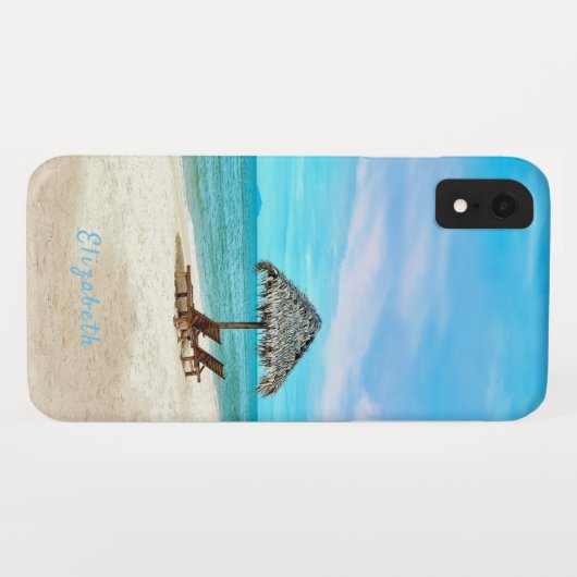 Monogram Tropical Sand Beach Scene Case-Mate iPhone Hülle (Rückseite (Horizontal))