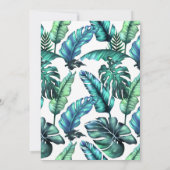 Monogram Tropical Summer Beach Save The Date (Rückseite)