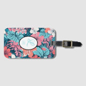Monogram tropisch-hawaiisch gepäckanhänger (Vorderseite (Horizontal))