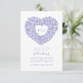 monogram tulip flower heart RSVP wedding (Stehend Vorderseite)