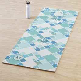 Monogram Türkis Aquamarin Pattern Yogmata Yogamatte