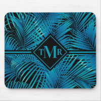 Monogram Türkis Black Palms