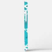 Monogram Turquoise Daisy Watercolor Bouquet Case-Mate iPhone Hülle (Rückseite / Links)