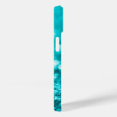 Monogram Turquoise Glitzer Case-Mate iPhone Hülle (Rückseite / Rechts)