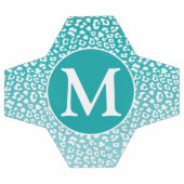 Monogram Turquoise Leopard Print Fußball (Flach)