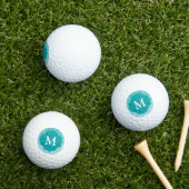 Monogram Turquoise Leopard Print Golfball (Insitu Gras)