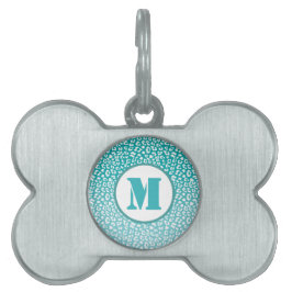 Monogram Turquoise Leopard Print Tiermarke