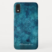 Monogram Turquoise Mandala Aquarellmuster Case-Mate iPhone Hülle (Rückseite)