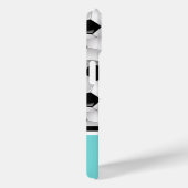 Monogram Turquoise Soccer Ball Muster Case-Mate iPhone Hülle (Rückseite / Rechts)